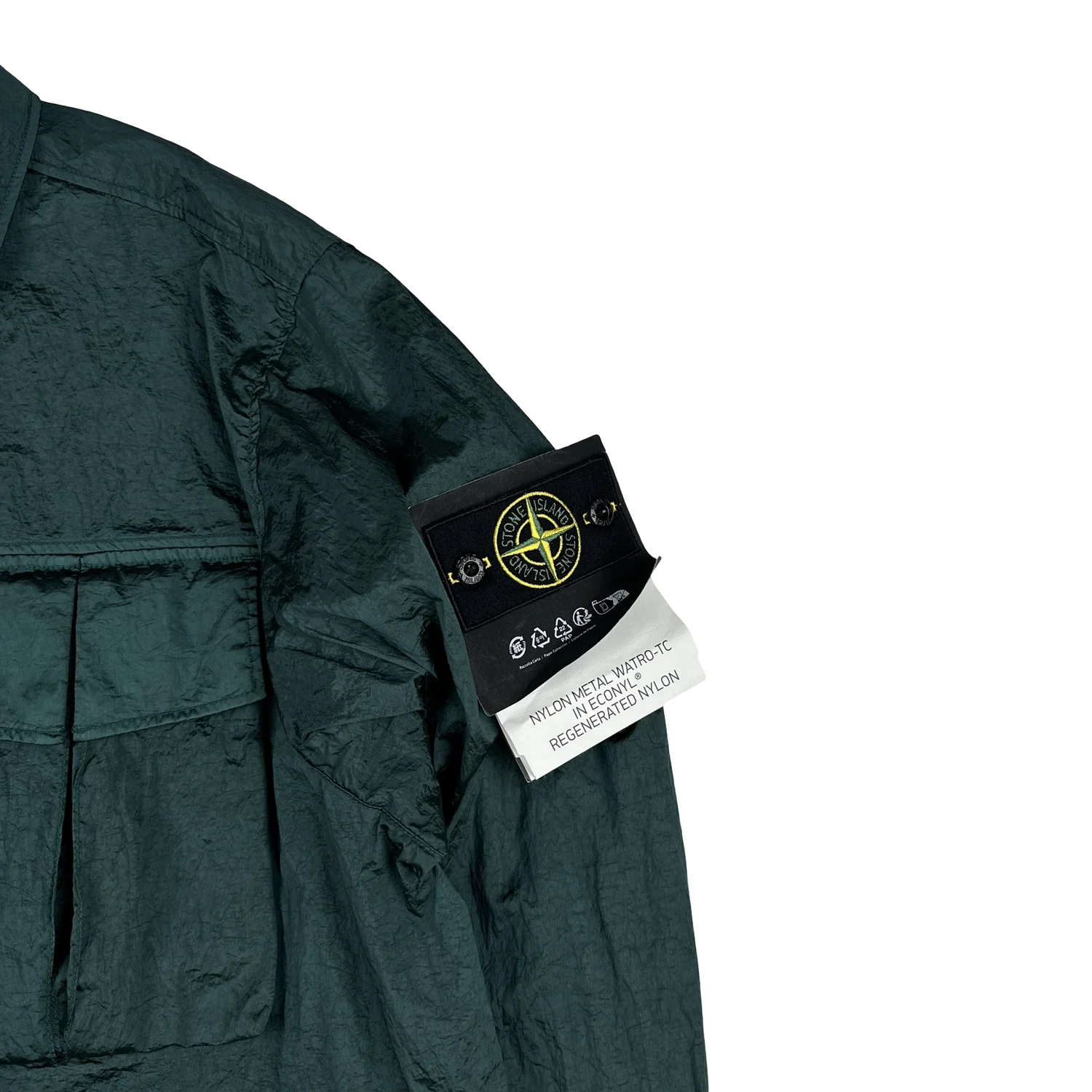 Классический Compass badge на зелёном рукаве Nylon Metal Watro-TC